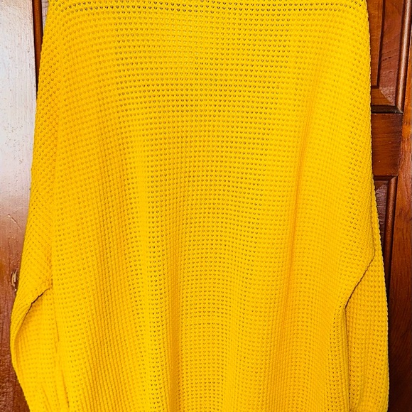 Wild Fable Yellow Waffle-Knit Cardigan Sweater - Picture 5 of 8